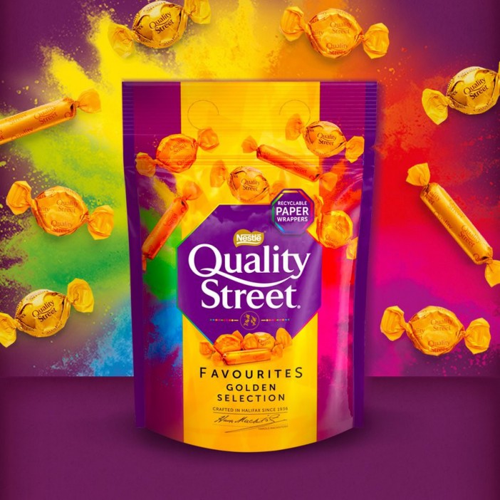 a bag of quality street favourites golden selection candy