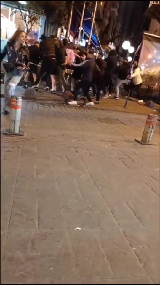 Man Utd fans appear to have been attacked in Istanbul before their match with Fenerbahce