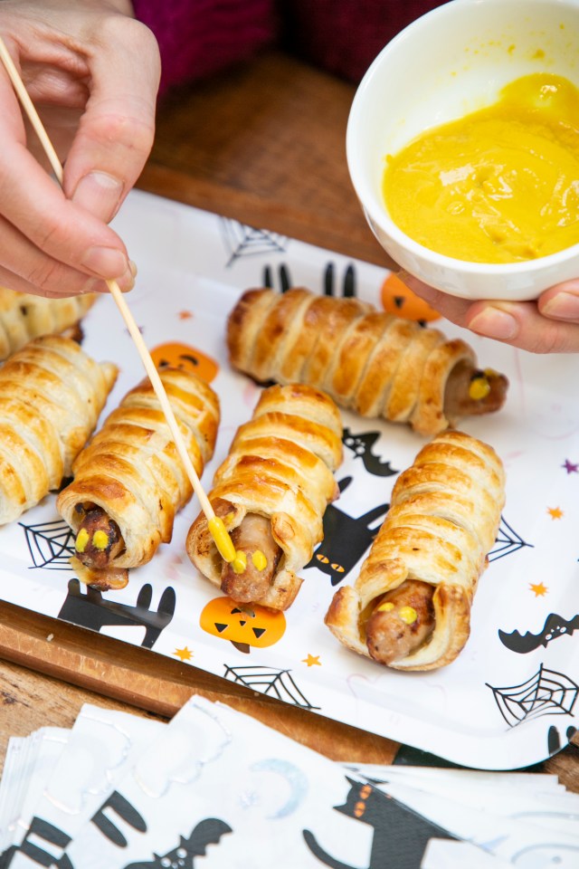 The kids lapped up these Mummy Sausage Rolls