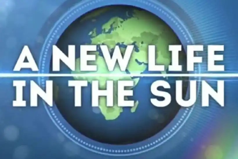 a logo for a new life in the sun