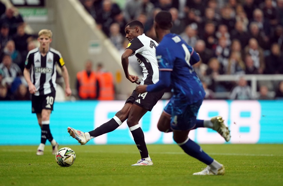 Alexander Isak scored after a defensive mishap from Chelsea