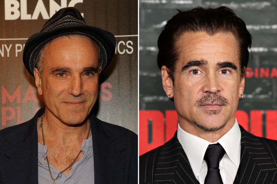 E) Daniel Day-Lewis and F) Colin Farrell