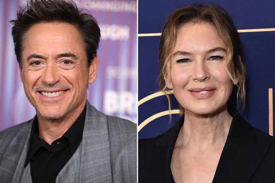 A) Robert Downey, Jnr and B) Renee Zellweger