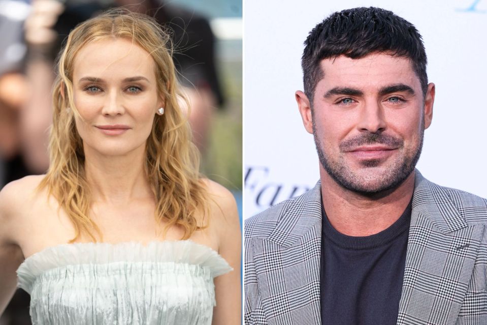 G) Diane Kruger and H) Zac Efron