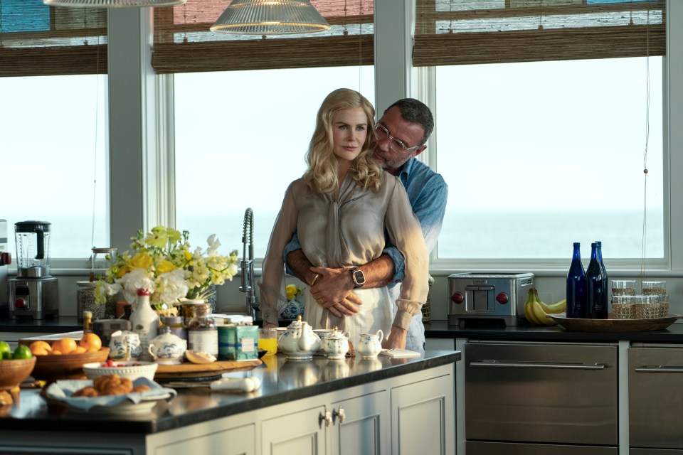 Nicole with screen husband Liev Schreiber in hit Netflix drama The Perfect Couple