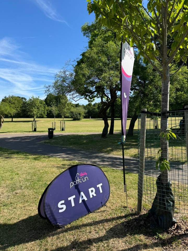 The start line at Preston Park parkrun in Brighton