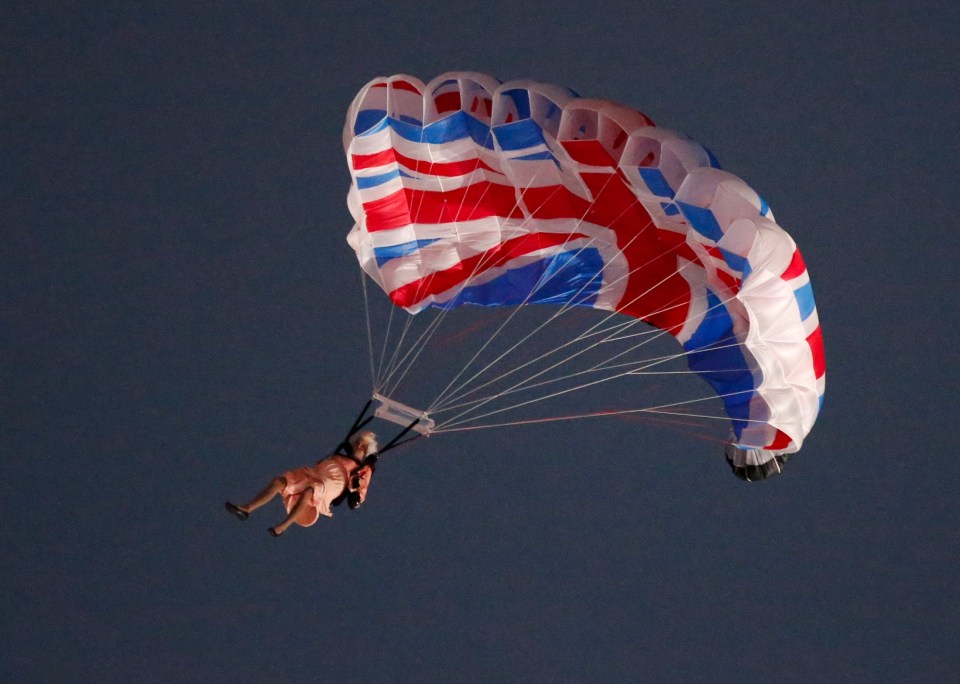 The Queen's apparent parachute jump into the 2012 London Olympics opening ceremony also featured on the list