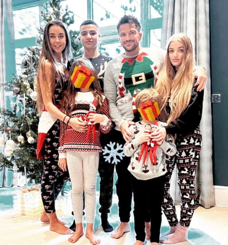 Peter and Emily pictured with Princess, Junior, Amelia and Theo