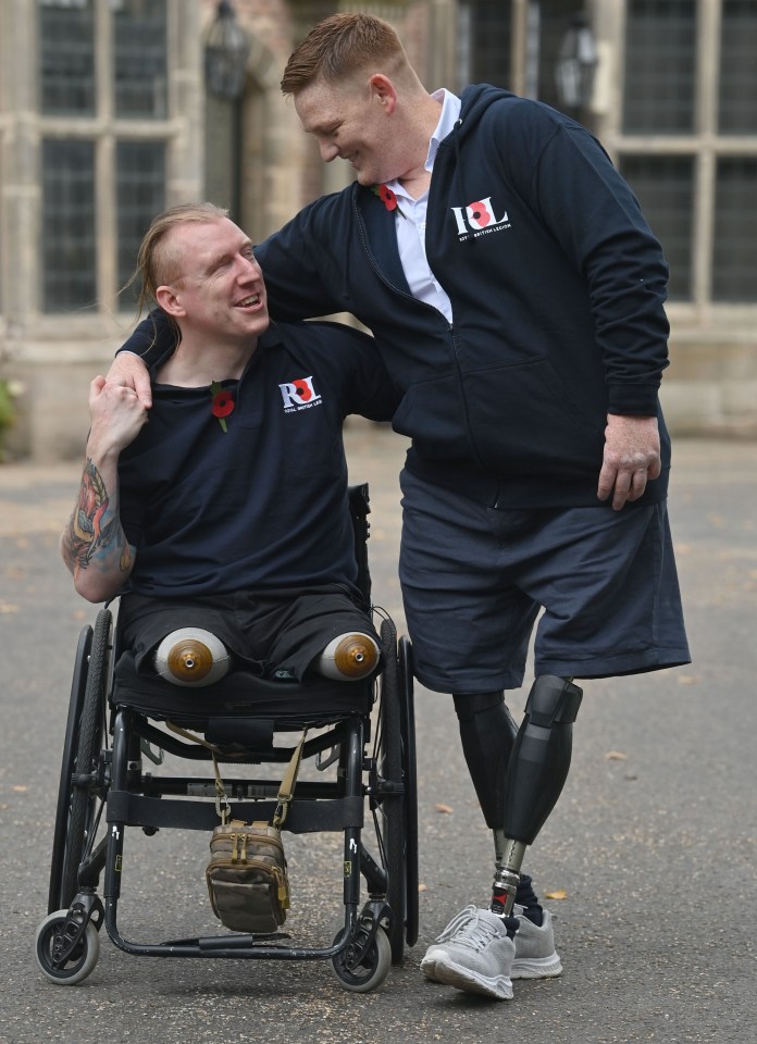 Both brave soldiers lost their legs in 2010