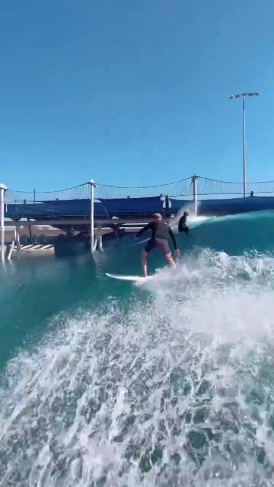 The man made wave is a feature at Kelly Slater's ranch