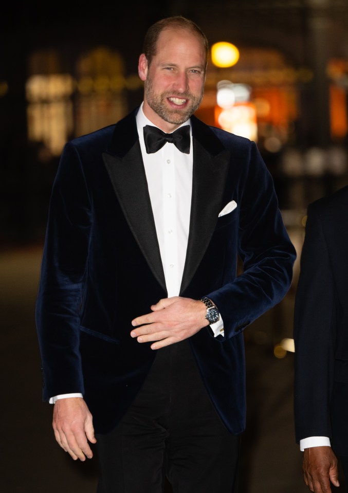 Prince William wore a velvet suit and bow tie to present one of the Centrepoint Awards