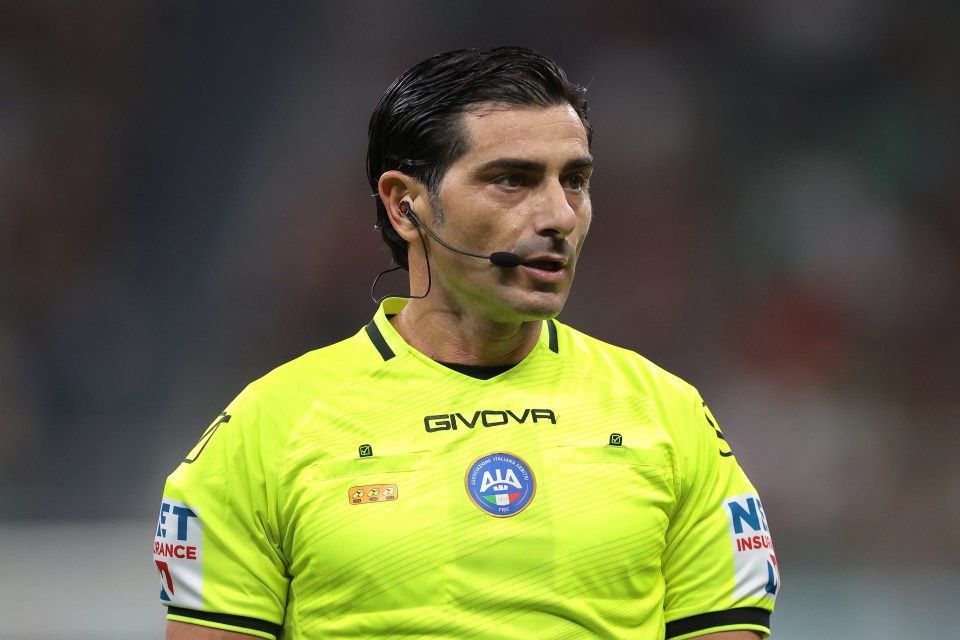 Referee Fabio Maresca has been suspended from officiating in Italy for one month and taken off of Champions League duties