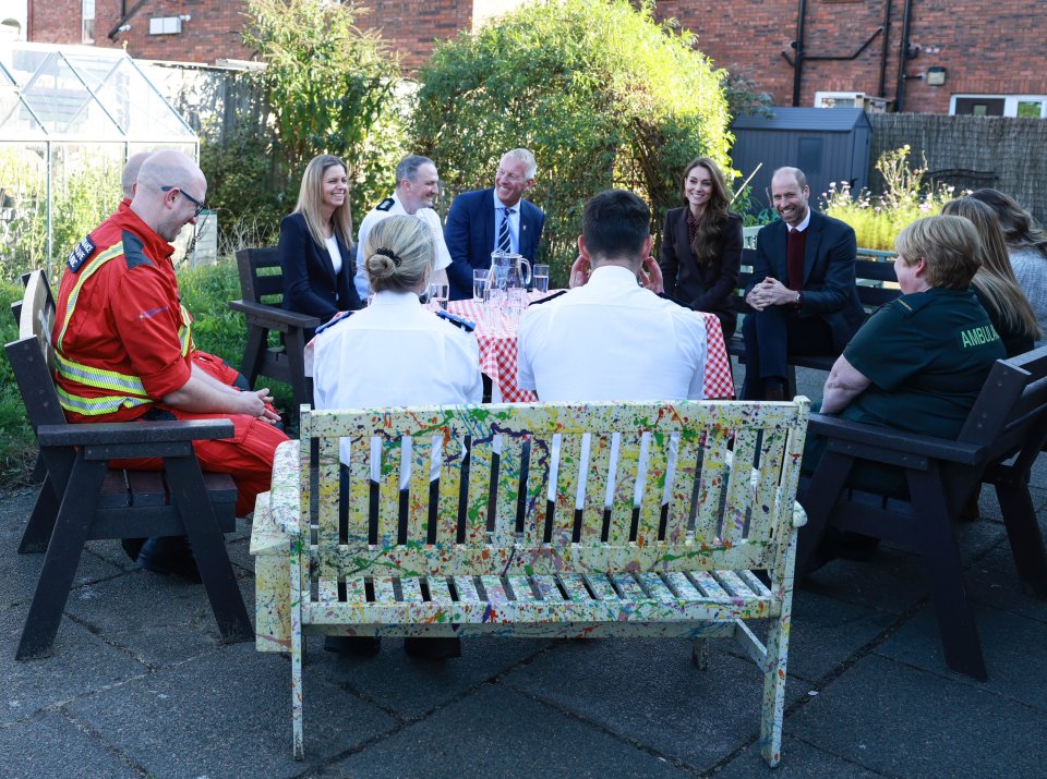 The Prince and Princess of Wales talking to those involved in the Southport tragedy