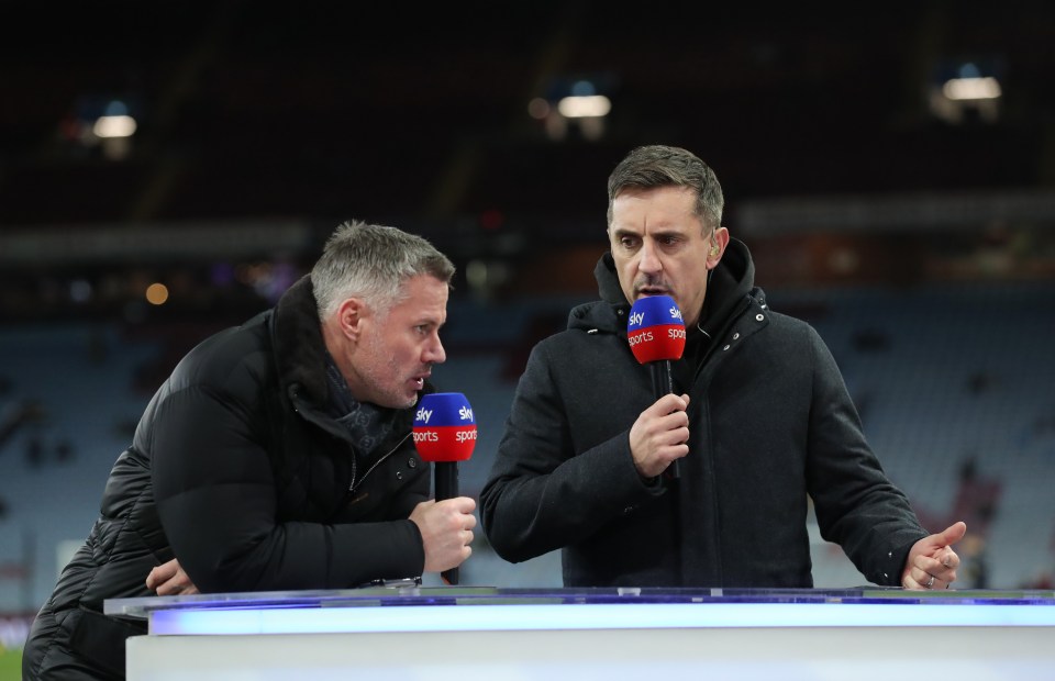 Jamie Carragher and Gary Neville are among the top earners