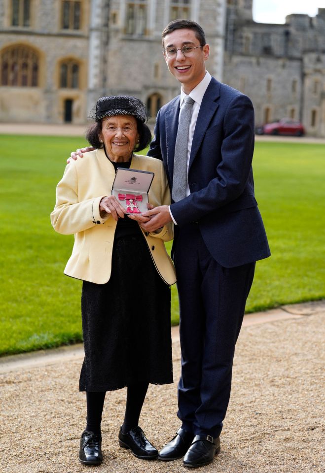 Lily Ebert with her great-grandson Dov Forman, who announced her death this week