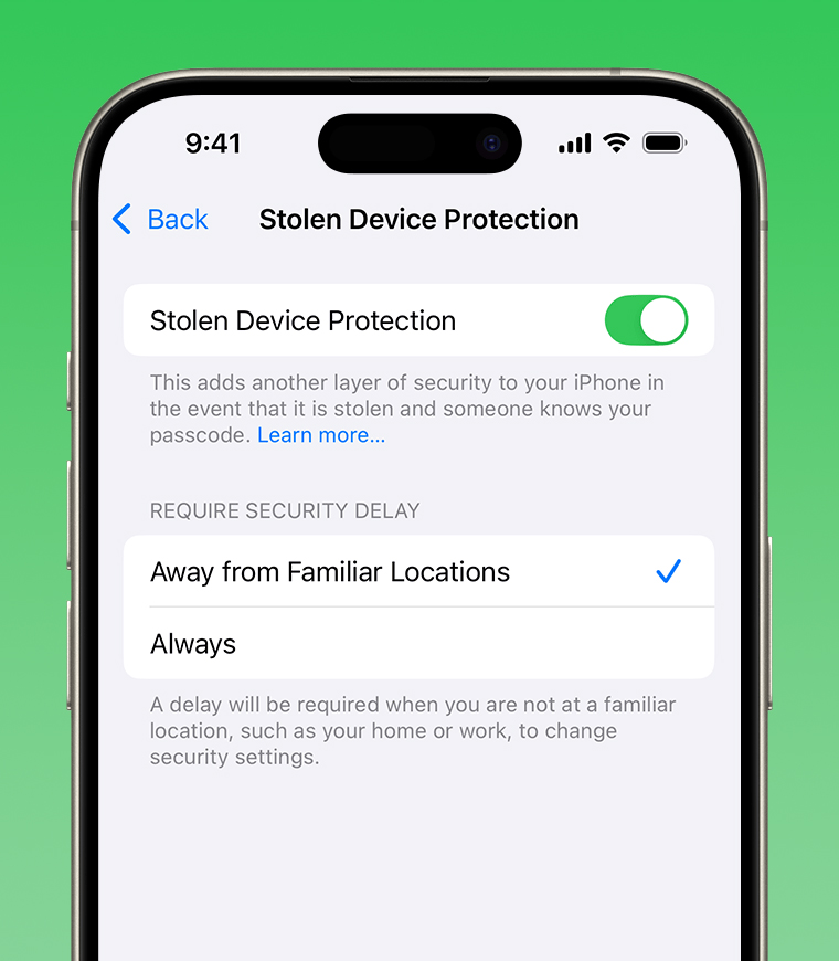 Apple's theft protection feature, which comprises of two separate tools, was rolled out a year ago in iOS 17.3