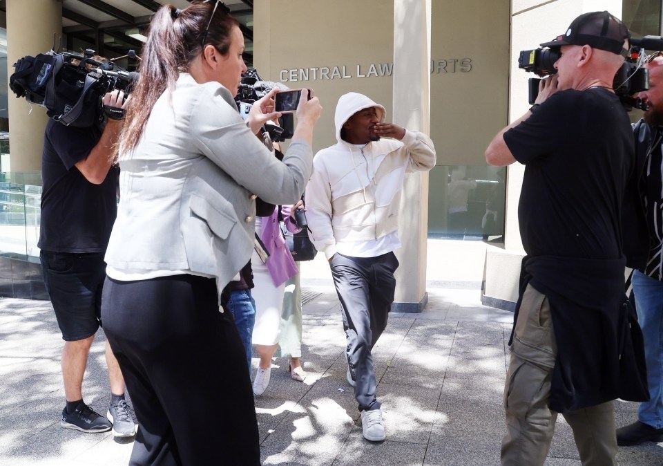 Filly blew a kiss to a fan as he left the court