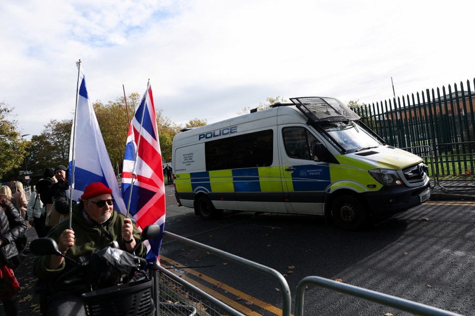 Supporters of the far-right activist gathered near London’s Woolwich Crown Court