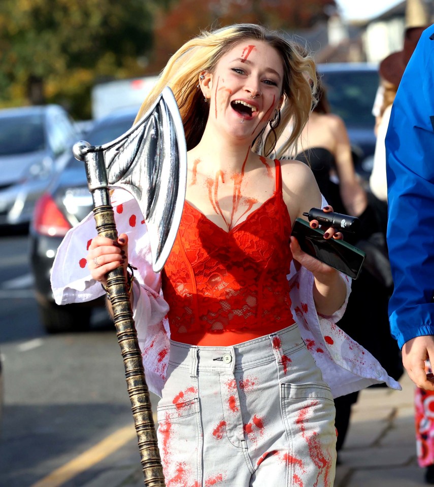 One reveller went as an axe murderer