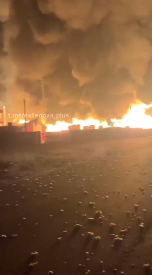 The ethanol factory burst into a ball of flames