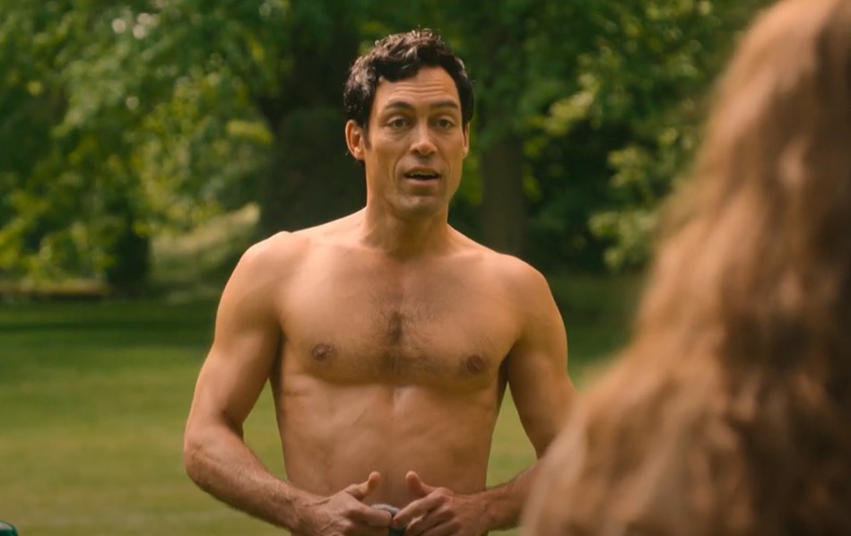 Alex's character Rupert strips off for a game of naked tennis