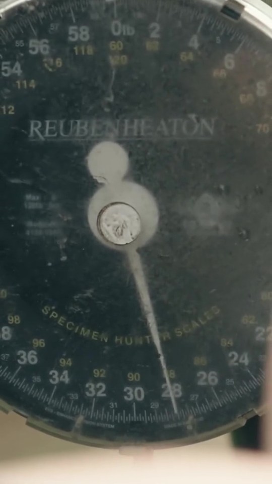 a close up of a reuben heaton measuring device