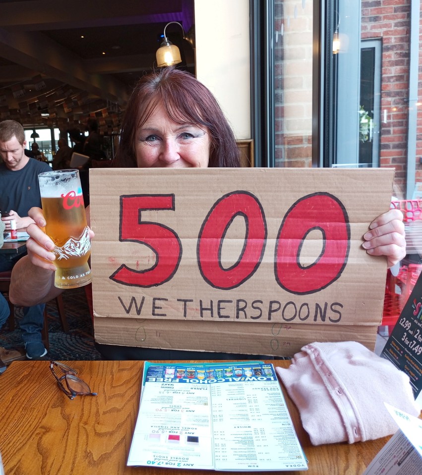 Julie and her husband Phil have explored 500 different Wetherspoons across the UK