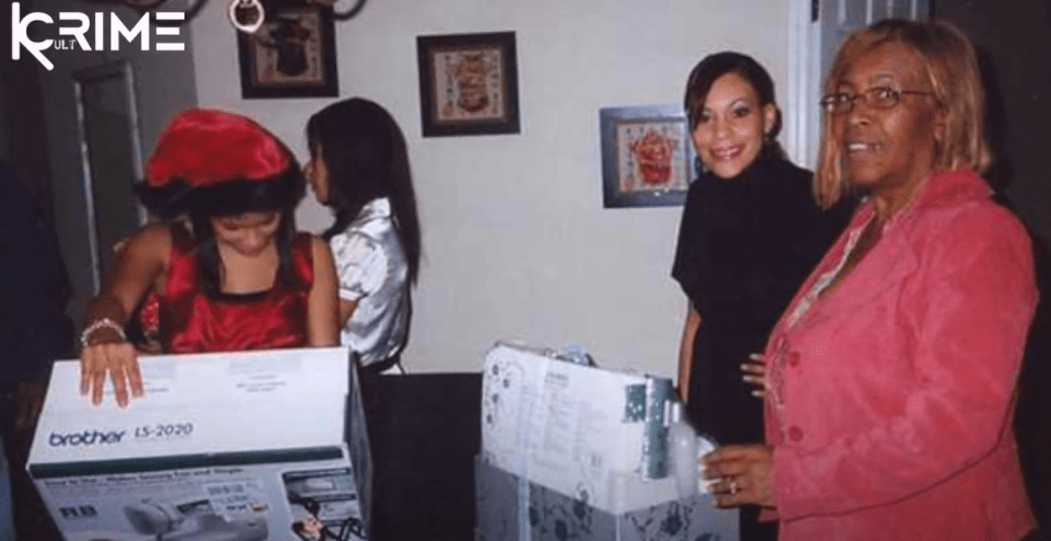 three women are standing in front of a brother printer