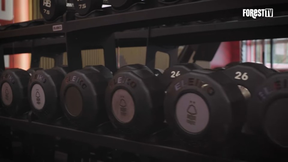 Forest's players can pump weights with the club badge on