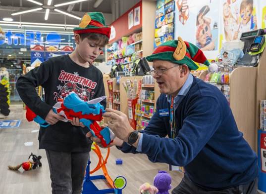 Use your skills to spread some Christmas cheer by working in a toy shop