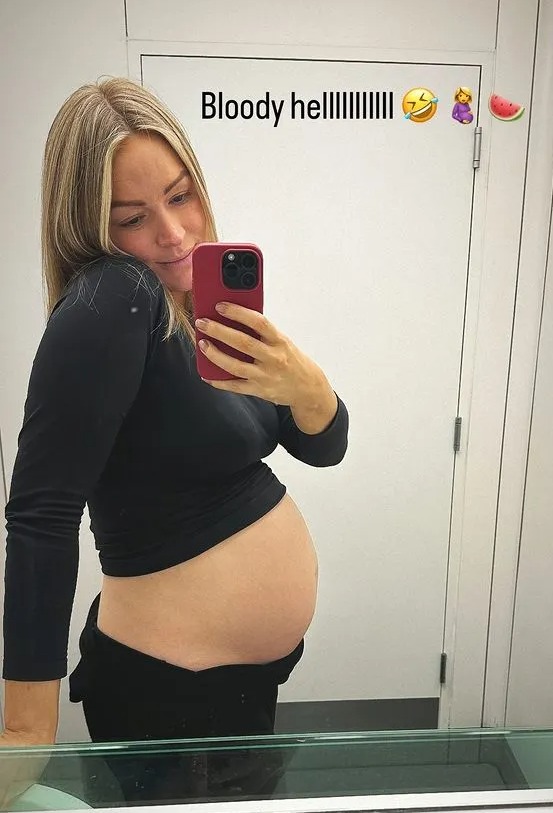 TNT Sports host Woods recently showed of her bump on Instagram