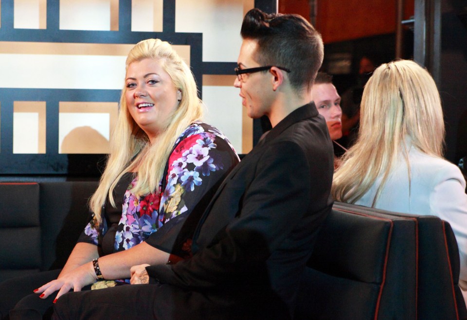 Gemma Collins and Bobby Cole Norris shooting a scene at the nightclub in October 2014