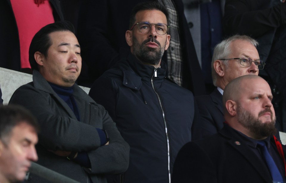 New Leicester manager Ruud van Nistelrooy was in the stands to watch the game