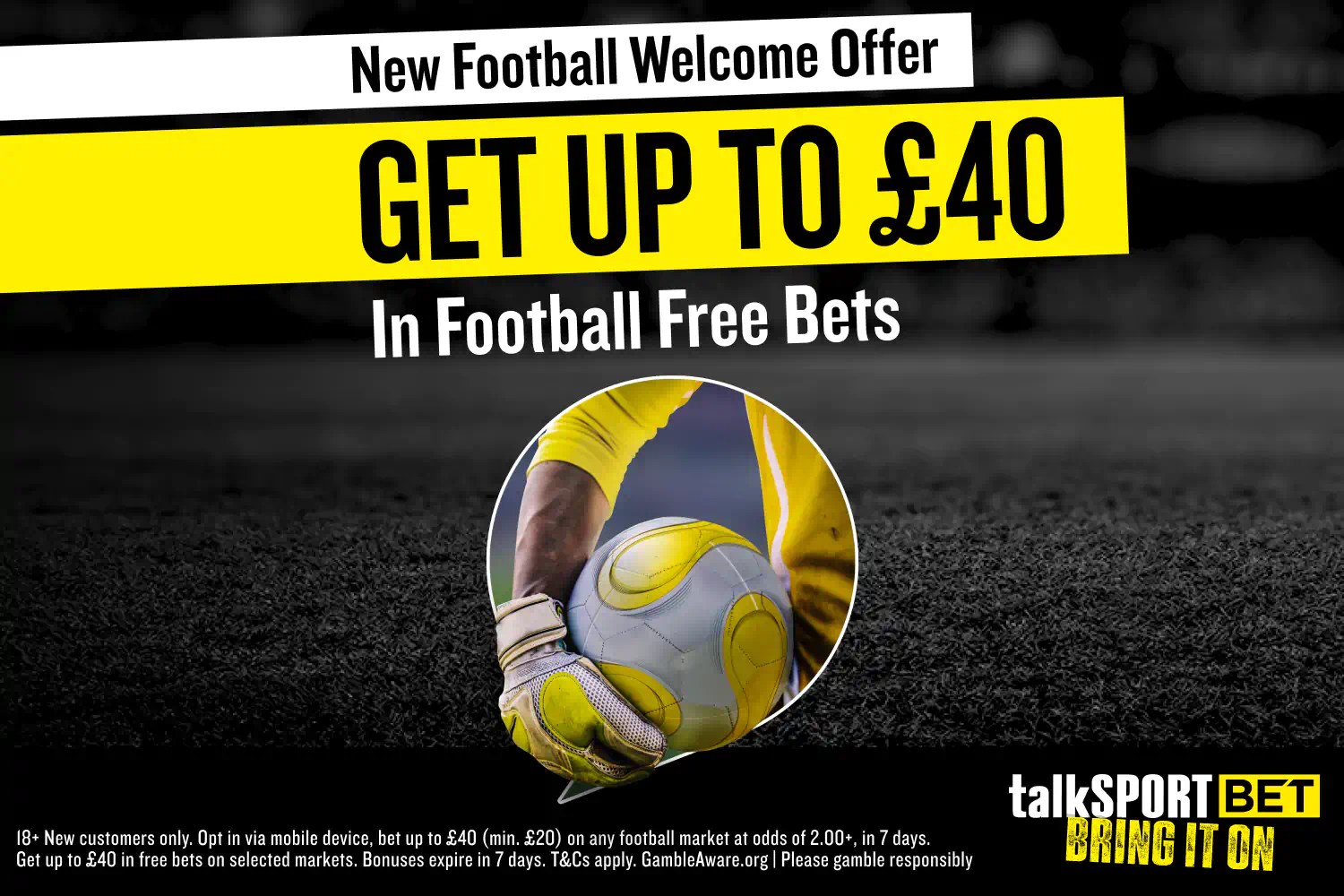 an advertisement for a new football welcome offer