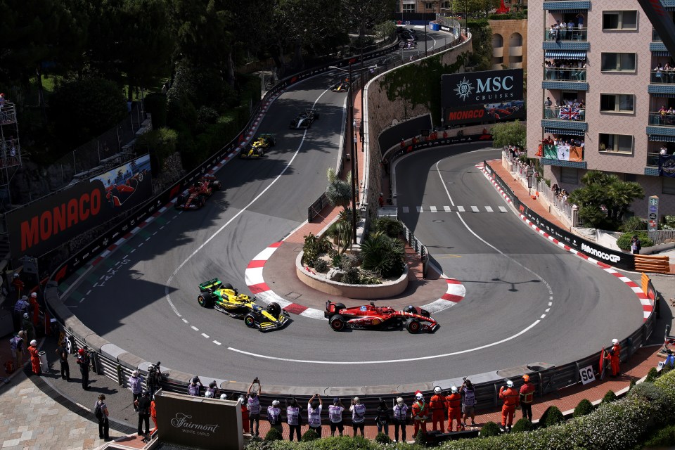 a race track with a sign that says monaco on it