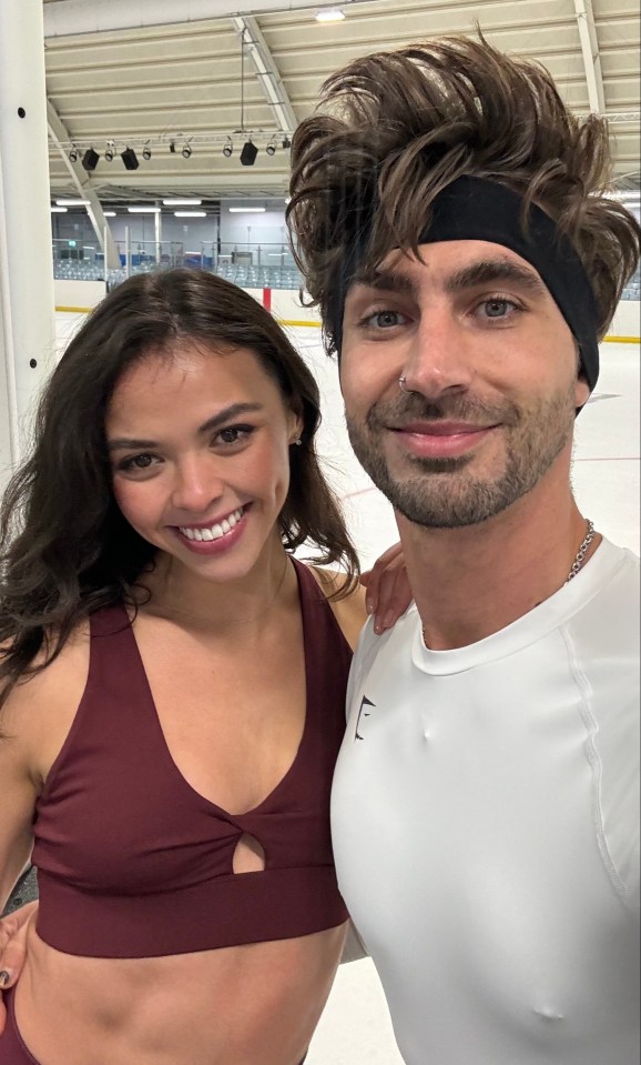 He shared a series of snaps from the rink, showing Vanessa all smiles