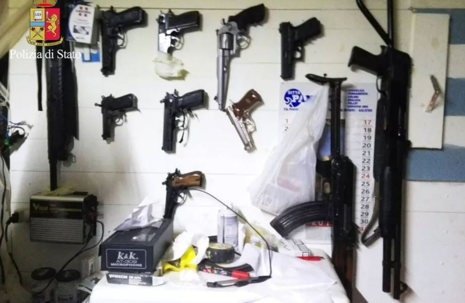 Cops found a cache of weapons in a mafia bunker in 2019