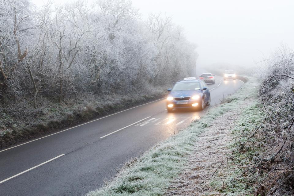 Brits have been warned of 'freezing fog' tomorrow