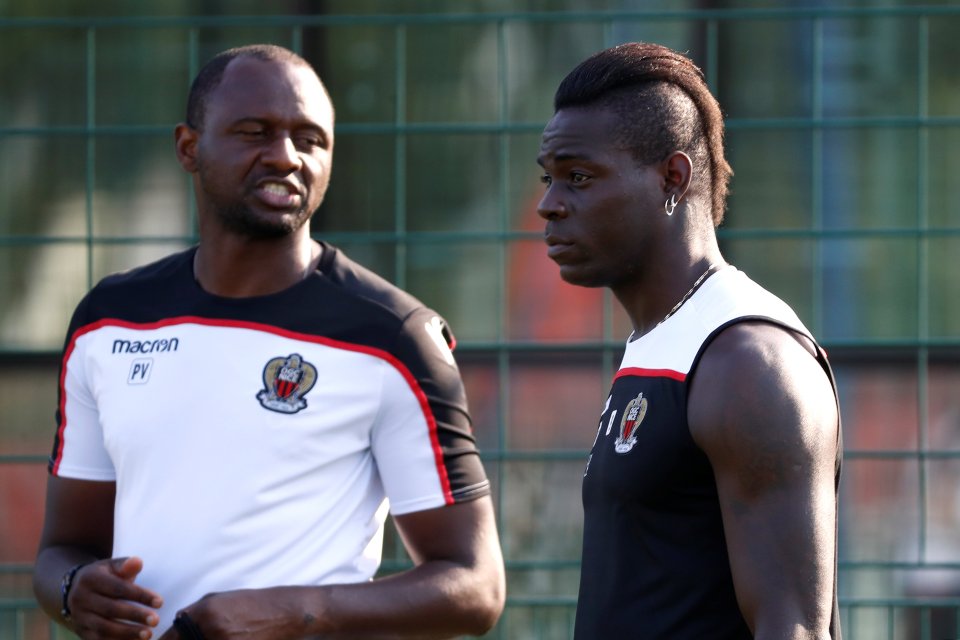 Vieira managed Balotelli at Nice but the pair did not see eye-to-eye