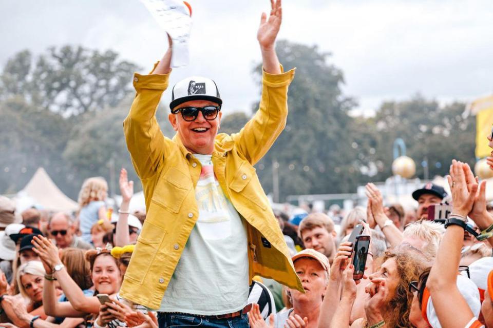 In 2019, Chris partied hard at the festival