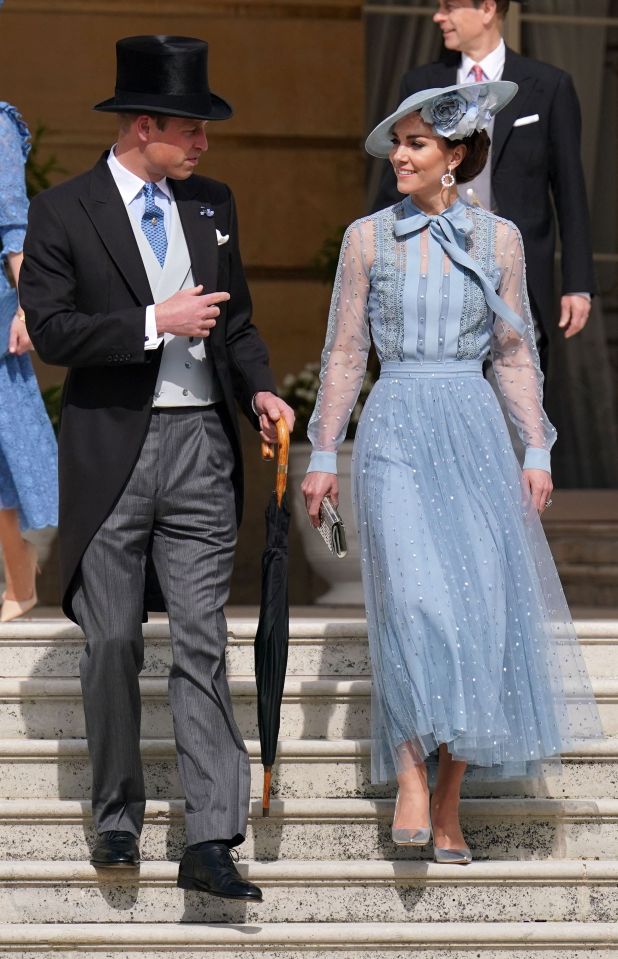 The Prince and Princess of Wales perfectly coordinated at the Buckingham Palace Garden Party last year