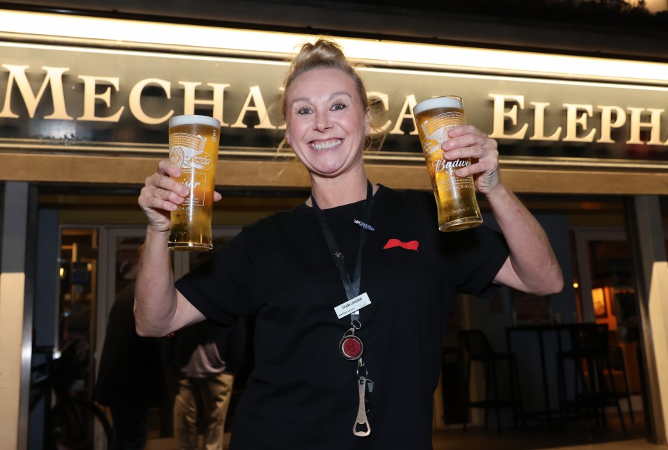 Mel has now ditched her pom-poms and ra-ra skirt to serve punters at the Royal Victoria Pavilion in her home town of Ramsgate, Kent