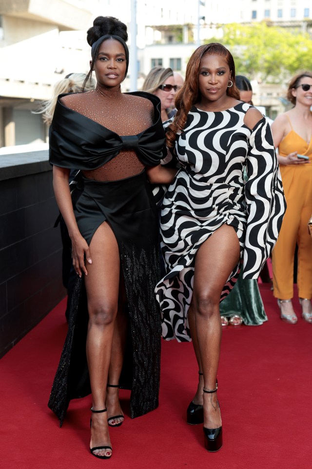 Oti Mabuse and sister Motsi Mabuse (right) at the 2024 BAFTA Television Awards