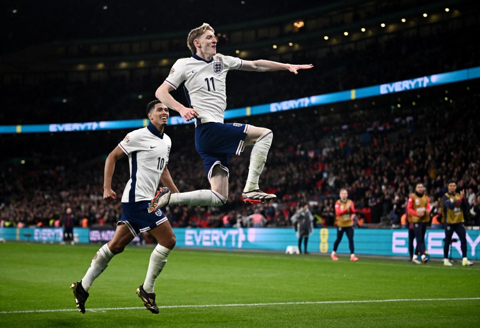 Anthony Gordon netted his first international goal