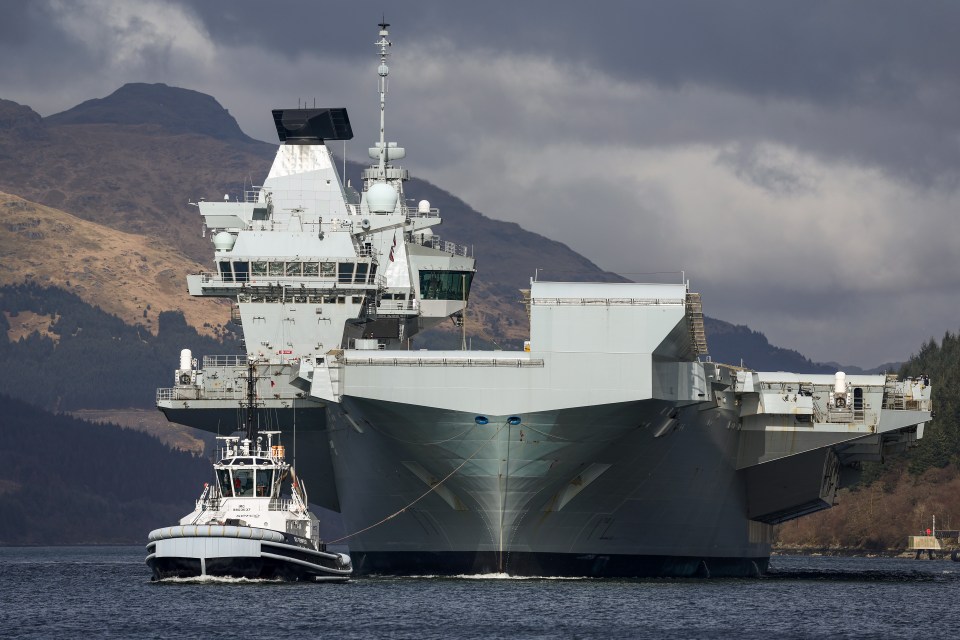 The HMS Queen Elizabeth air craft carrier was reportedly followed by a mystery drone