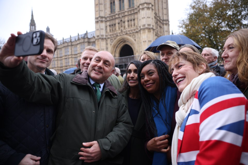 Tory leader Kemi Badenoch came out to show her support for farmers