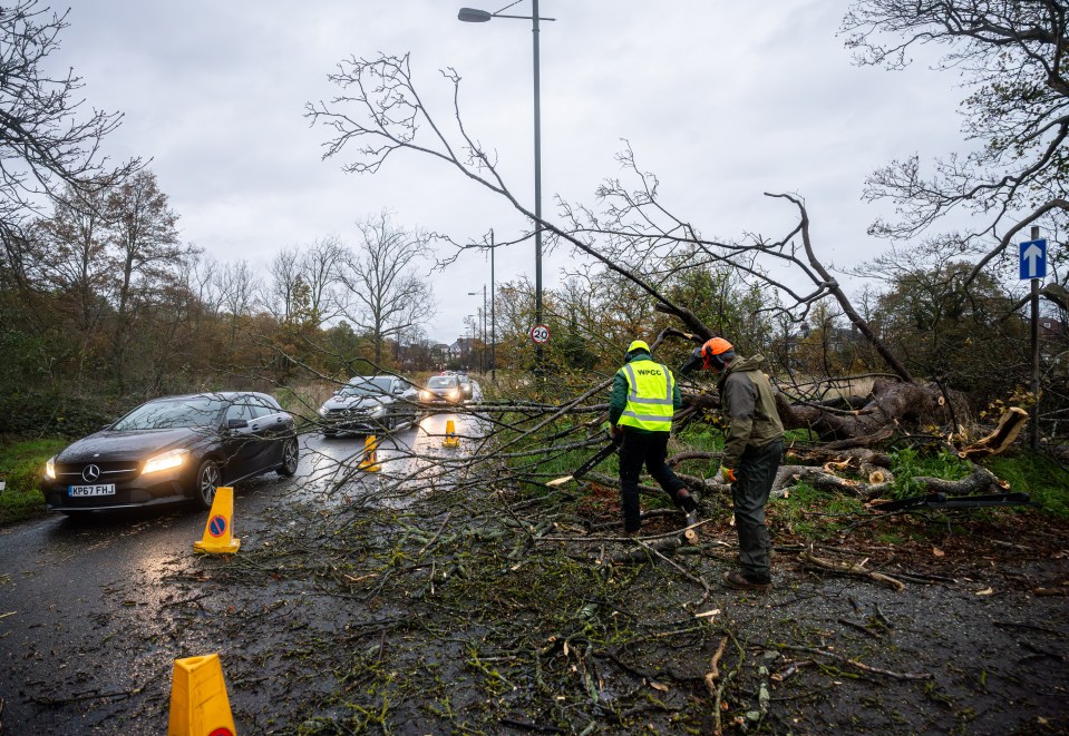 Downpours are also expected to cause some localised flooding