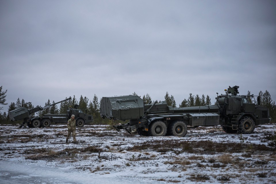 Troops braved -7c conditions to launch a barrage of shells