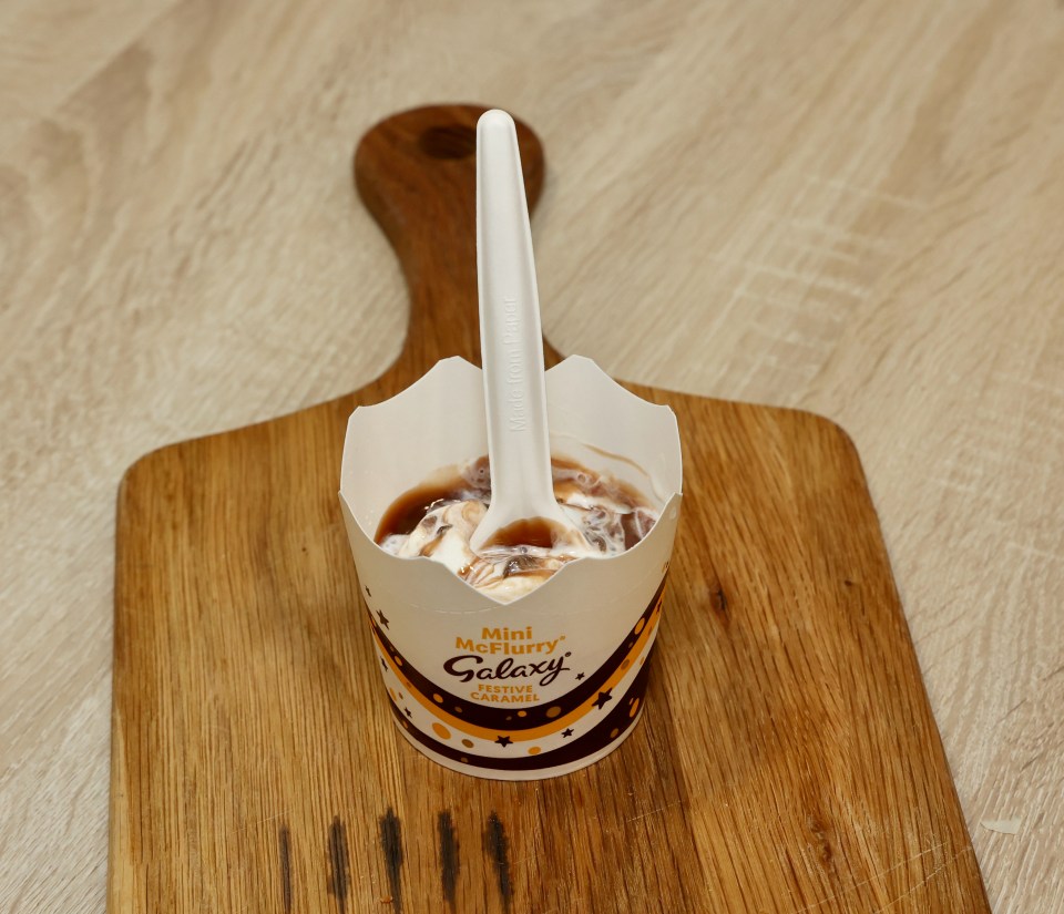 The Terry's Chocolate Orange McFlurry is topped with a rich sauce