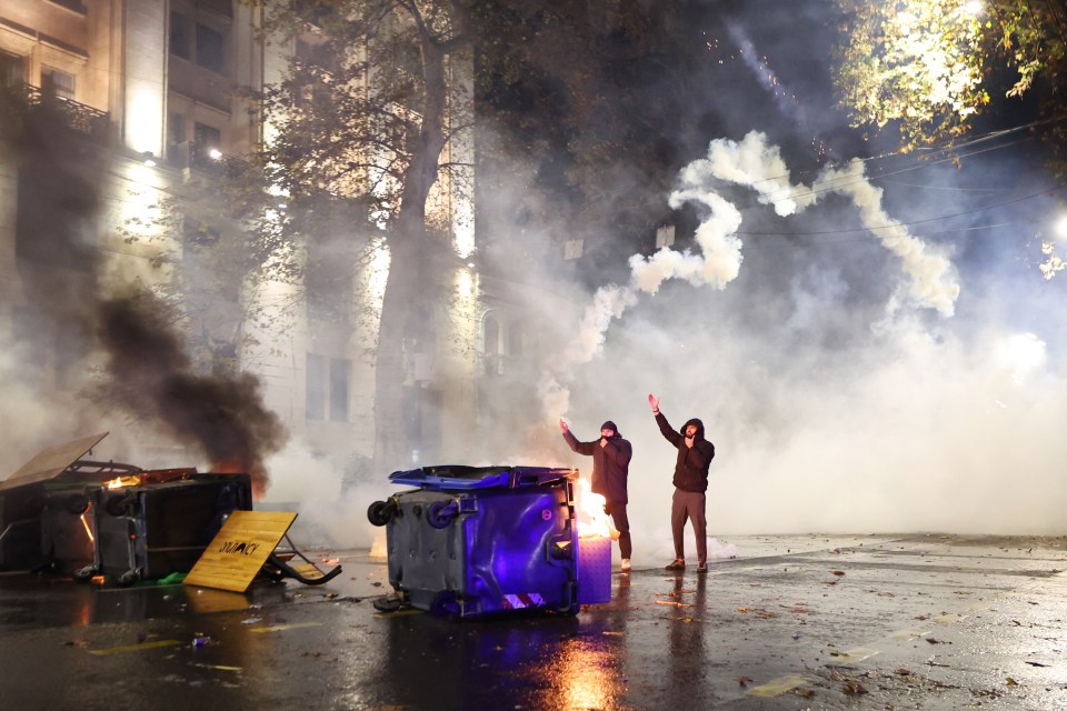 Riots sparked after the country's Prime Minister announced he would suspend its long-standing bid to join the EU to 2028